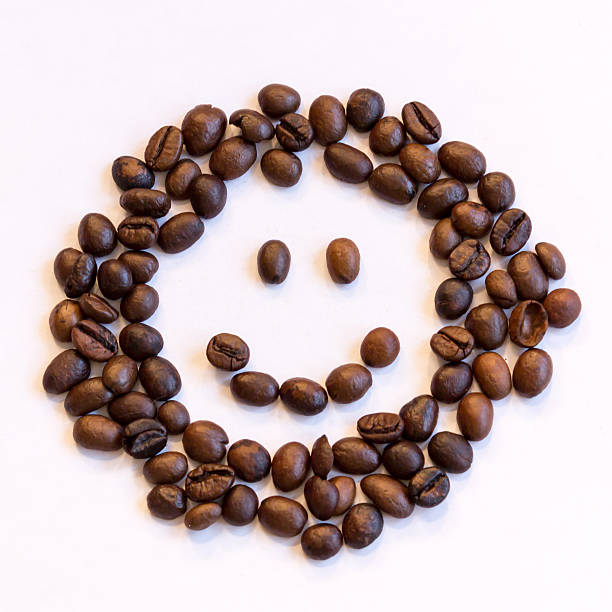 smiley de grãos de café - 3107 - fotografias e filmes do acervo