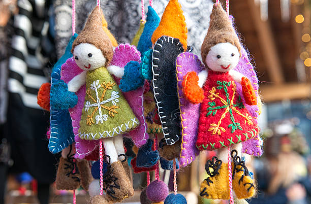 istock Handmade felt Christmas angels 504535506