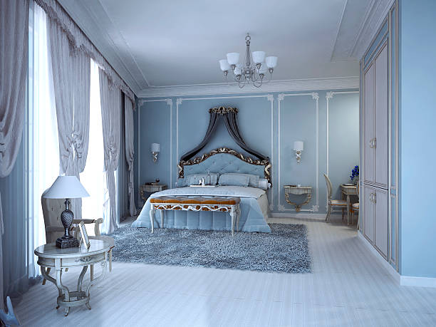 istock Luxury bedrom in private house 504537564
