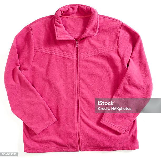Pink Fleece Jacket Stock Photo - Download Image Now - Fleece Coat, Sweater, Cardigan Sweater