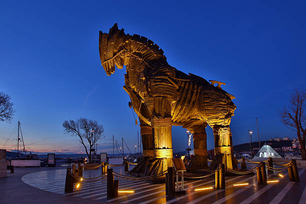 Wooden Trojan Horse stock photo