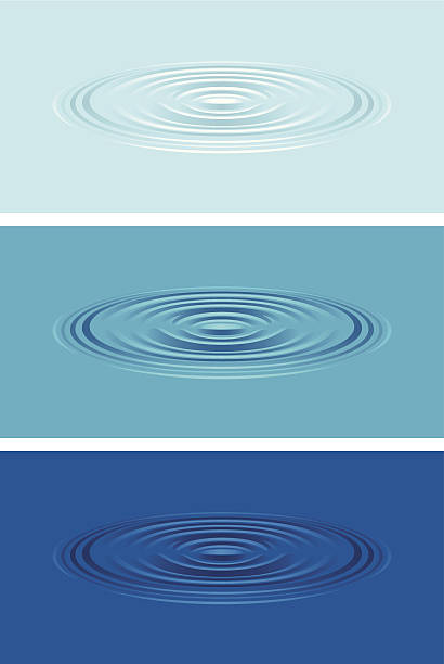 ilustraciones, imágenes clip art, dibujos animados e iconos de stock de ondas de agua - ripple concentric wave water