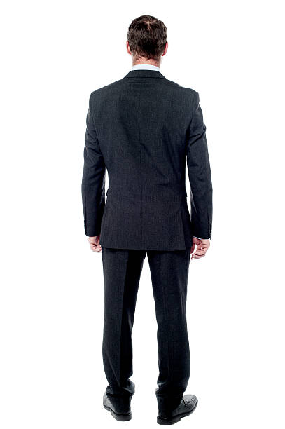 istock Back pose of a casual businessman 504541311