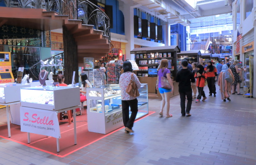 Kuala Lumpur Malaysia - 24 May, 2014: Tourists and local people shop at Central Market in Kuala Lumpur Malaysian.