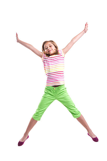 Little girl jumping