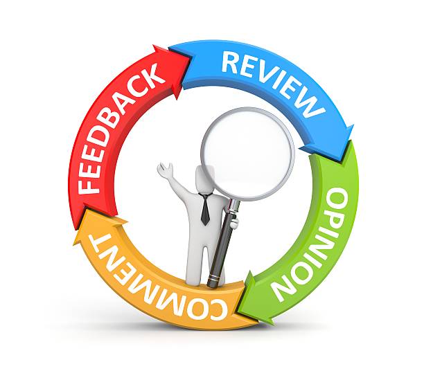 istock Businessman reads review 504564831