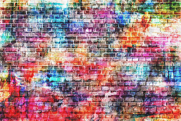 Grunge style colorful background Highly detailed wall painting image, ideal for all decorative works, grunge style designs street art stock pictures, royalty-free photos & images