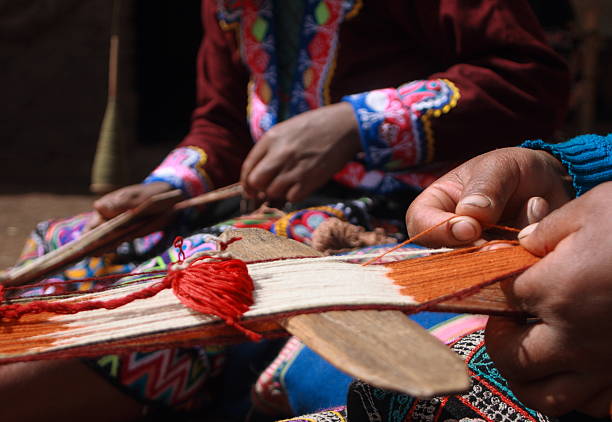 istock Weaving ladies in traditional clothes 504565323