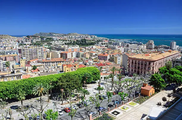 Panorama of Cagliari, Sardinia, Italy