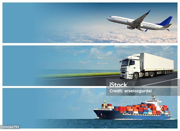 Logistics Banners Stock Photo - Download Image Now - Freight Transportation, Wind, Sea