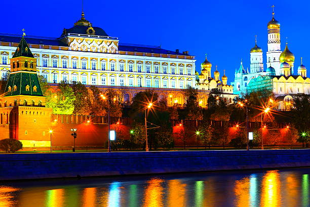 istock Impressive Moscow Kremlin illuminated at night, Russia 504566927