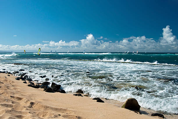 istock Windsurfers in windy weather on Maui Island 504566973