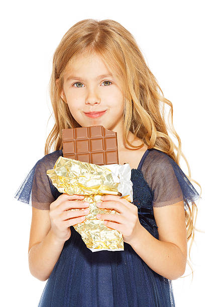 istock Beautiful girl with chocolate 504569479