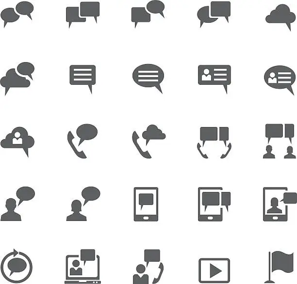 Vector illustration of Communication icons