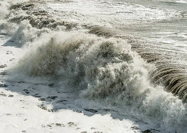 Photo of Waves breaking onshore, storm surge