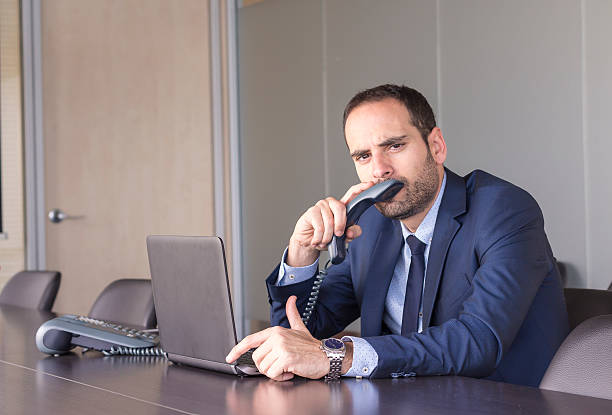 istock Thoughtful businessman working on laptop 504576920