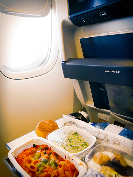 Meal on the airplane board