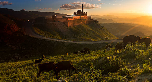 Ishak Pasha Palace stock photo