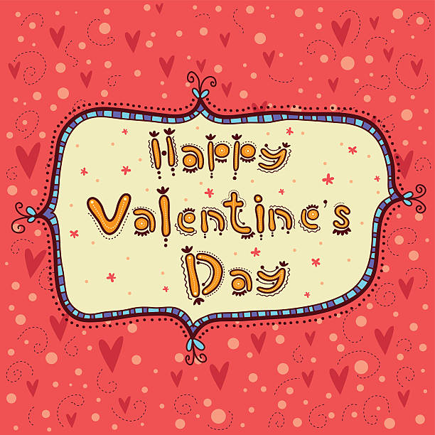 Valentine's Day card vector art illustration