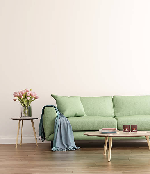 Contemporary green living room