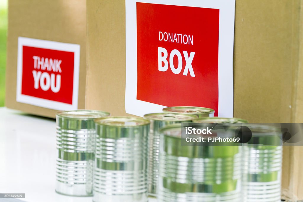 Группа tin банки и Ящик для пожертвований - Стоковые фото Алюминий роялти-фри