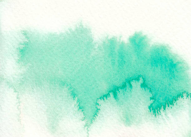 istock wet watercolor background in green tones 504580028