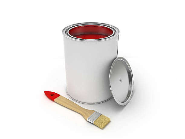 istock paint brush and tin can on white background 504580236