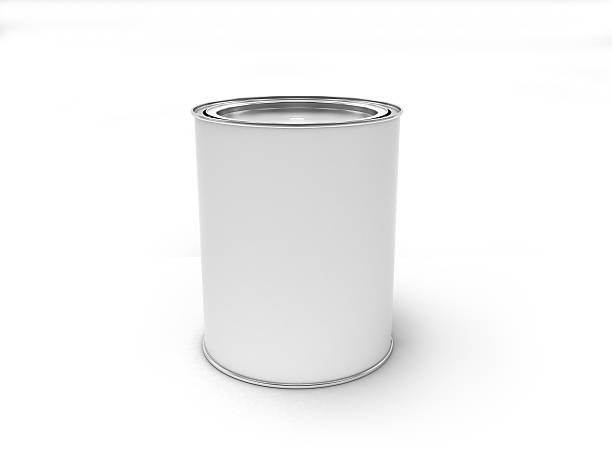paint can metal dummy isolated on white