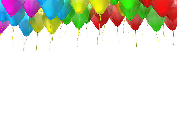 istock colourful balloons with golden streamers isolated on white 504580632
