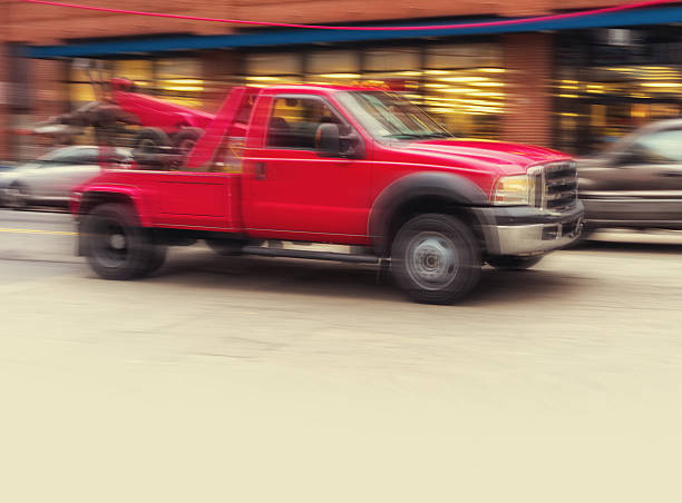 istock Towing truck 504582217