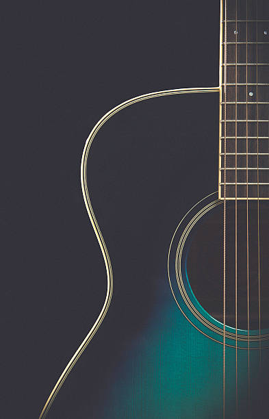 istock Guitar with matte retro finish 504582274