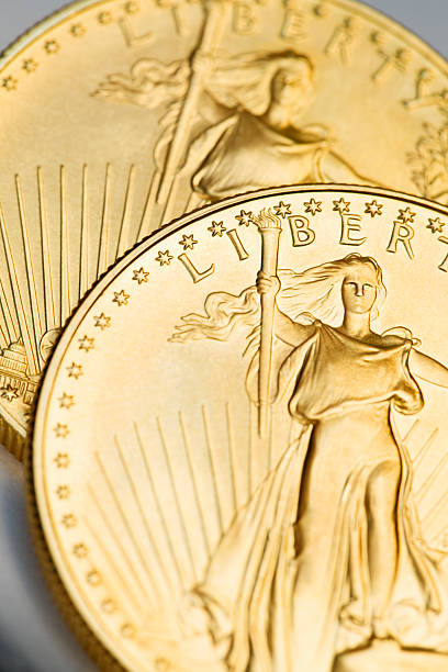 istock Two liberty dollar gold coins 504582490