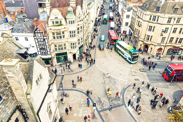 oxford vista a la ciudad - oxfordshire fotografías e imágenes de stock