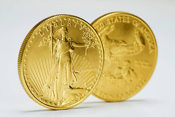 istock Gold coins, close up 504582858