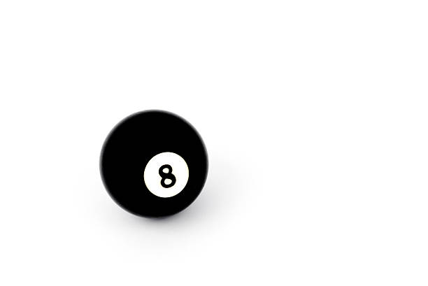 istock Billiard eight ball isolated on a white background 504583602