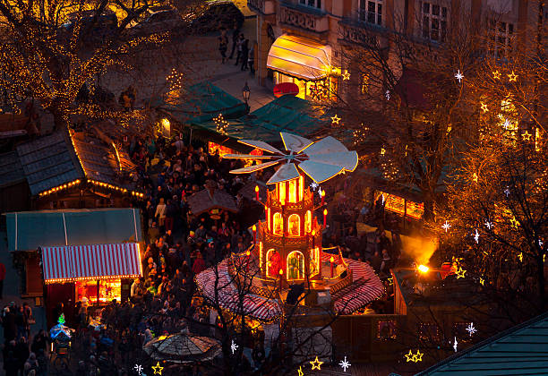 istock Typical wooden christmas carousel, Munich 504583827