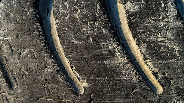 istock Close up of tire tread 504585780