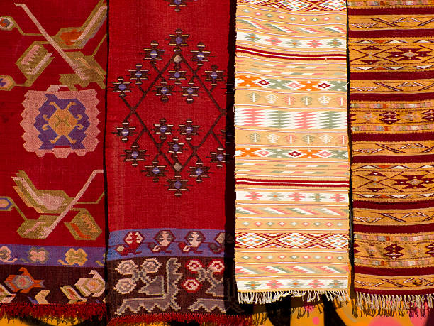 istock Four hanged handmade traditional wool rugs 504585846