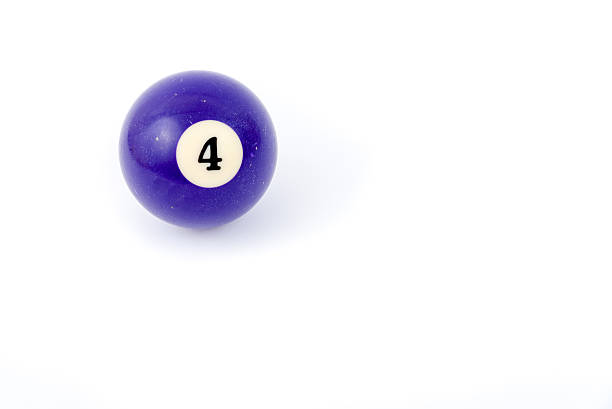 istock Billiard ball four isolated on a white background 504585952