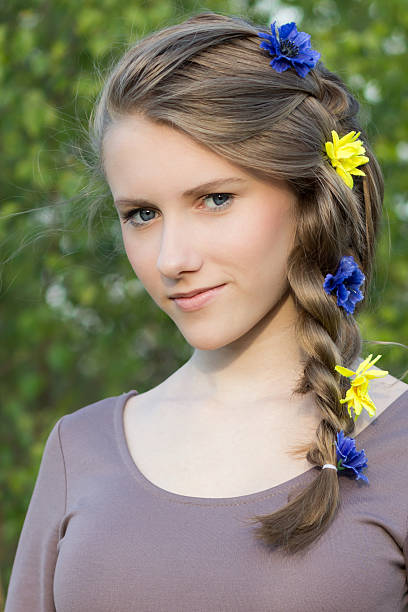 istock Young girl with beautiful hairstyle 504586193