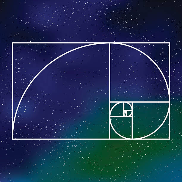 Sacred Geometry Golden Section Icon on a Galactic Background A sacred geometric icon on a background of stars and space. Sacred geometry is the belief that certain shapes prove that God created the universe according to a geometric plan. Download includes an RGB AI10 vector EPS file as well as a high resolution JPEG (3,000 pixels in size). galaxy diagram stock illustrations