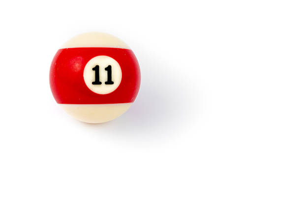 istock Billiard ball eleven isolated on a white background 504589276