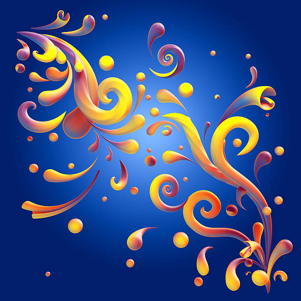 3d abstract magical colorful confetti clip art