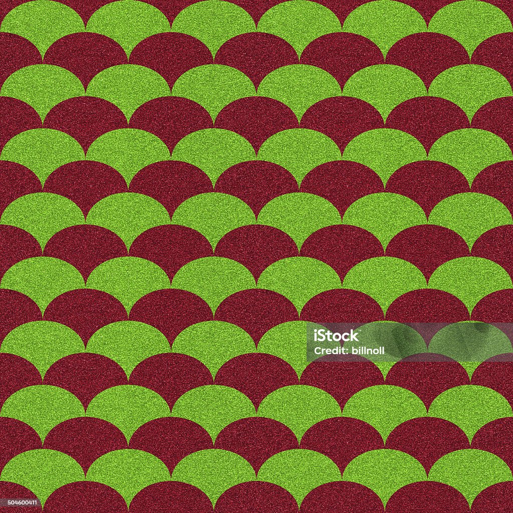 Seamless glitter paper with geometric circle design Seamless glitter paper with red and green circle fish scale pattern Backgrounds Stock Photo