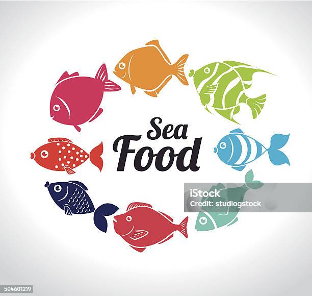 Fischdesign Stock Vektor Art und mehr Bilder von Aquatisches Lebewesen - Aquatisches Lebewesen, Etikett, Fisch