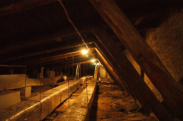 istock Old loft in an abandoned palace 504601515