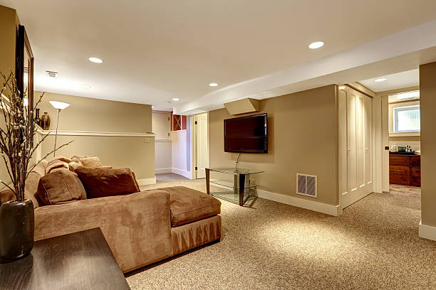 istock Warm living room interior 504602435