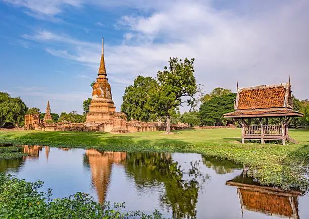 Wat Jao Prab temple . The temple is one of many temples in the Ayutthaya Historical Park, located in the old city of Ayutthaya, Thailand