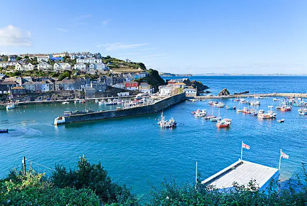 Mevagissey, Cornwall, small fishing port or harbor, popular with tourists in the summer