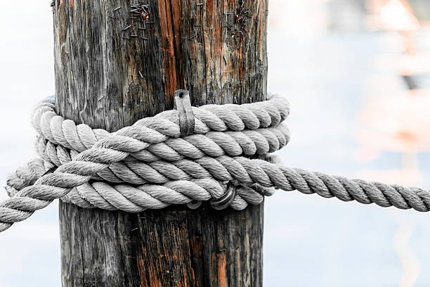 istock Rope fence fragment 504604244